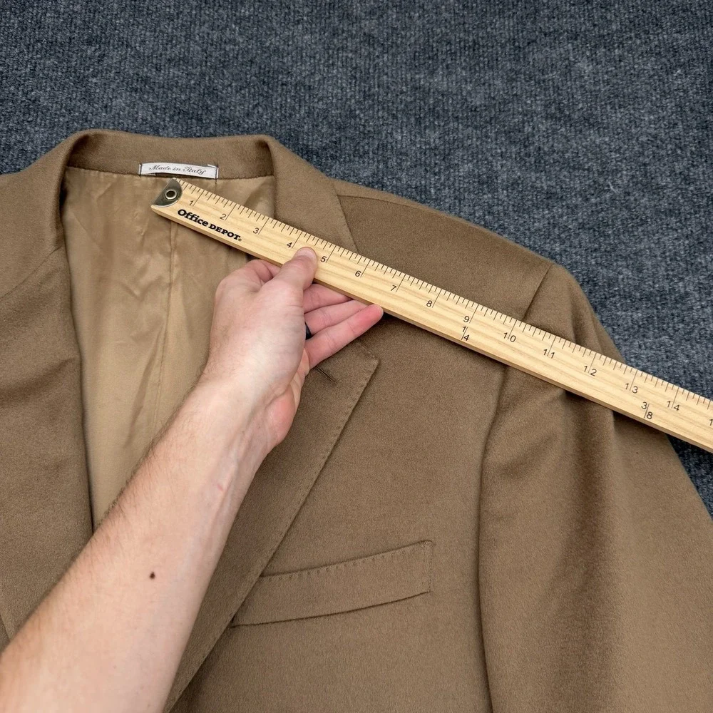 Canali Puro Cashmere Sport Coat Blazer Men's 56R (46R US) Camel Tan Made Italy